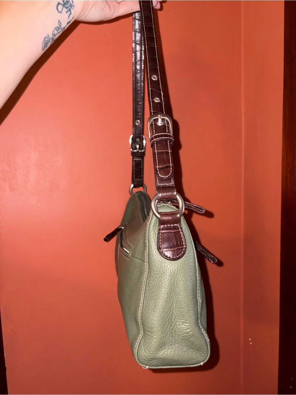 Tig & Co Y2K 90’s Vintage genuine leather bag - Picture 5 of 10